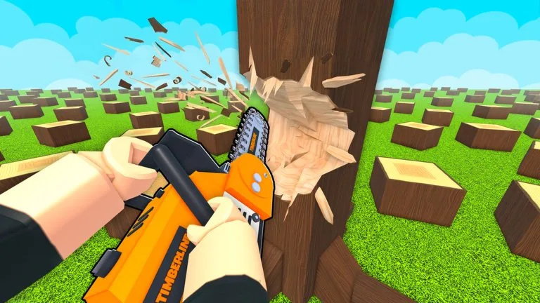 Promotional image from the Chop A Forest Roblox listing.